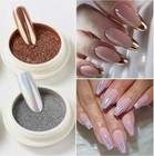 6pcs Mirror Chrome Nail Powder Aurora Holographic Metallic Nail Art Pigment
