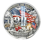 9 11 25th Anniversary Never Forget Heroes Memorial Challenge Coin