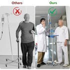 Iv Pole With Wheels Medical Portable Iv Stand With 4 Hooks And Tray  52 3    To 70