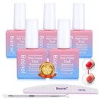 Professional Gel Nail Polish Remover 5 Pack - Fast Acting  Easy To Use  Soak Off