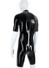 Latex Rubber Gummi Catsuit Black Bodysuit Sport Overall Rear Zip Xs-xxl