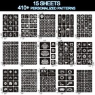 280 Pcs Or 410 Pcs Reusable Tattoo Stencils Kit Temporary Tattoo Templates
