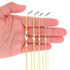 14k Yellow Gold 1 5mm-3 5mm Venetian Round Box Chain Necklace Men Women 16 - 30 