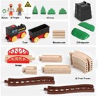 Wooden Train Set For Toddler 40 Piece With Train Track Electric Operated Fits