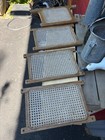 Lot Of 4 Vintage Canoe Wood Seats Rattan Cane From Maine