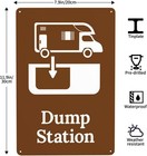 Dump Station With Graphic Sign Rules Tin Metal Signs Warning Caution Safety Vint