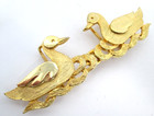 Vintage Double Ducks Belt Buckle Mimi Di N 1980s Large Statement Interlocking