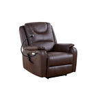 Leather Zero Gravity Recliner Massage Chair 8 Vibrating Points Power Recliner Us