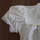 Vintage Ivory Satin Lace Floral Embroidery Dress B Young Toddler 2t