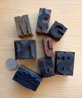     Vintage Letterpress Wood Type Mixed Letters And Symbols Hatch Show Print Era    