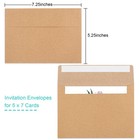 50 Pack Brown Kraft Envelopes  5x7 Envelopes For Invitations  A7 Invitation E   