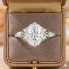 2 50 Ct Oval Cut Lab Created Engagement Ring 14k White Gold For Women