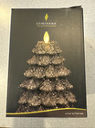 New Luminara 6 5  Chalky Moving Flame Christmas Tree Candle Glitter Green