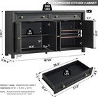 59inch Farmhouse Buffet Sideboard Credenza Large Storage Cabinet For Dining Room