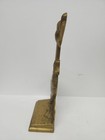 Solid Brass Goose W  Ribbon Door Stop Upper Deck Vintage 1987