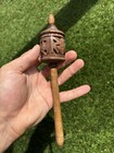 Tibetan Natural Wooden  Prayer Wheel 9 5   With Paper Scroll 
