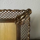 Vintage Brass Filigree Picture Frame 10x13 Ornate Hollywood Regency Gold Lattice