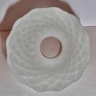 Vintage Frosted Quilted Scalloped Glass Lamp ceiling Fan Light Shade 2  Fitter