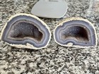 Brazilian Whiteskin Agate Druzy Geode Polished Half s Set 2 95 Lb 
