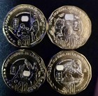 2026 Mexico Fifa Mundial  20 Pesos Lote 4 Pc In  Acr  lico  Color Gold Diplay