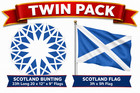 2 Pack Scotland 5x3ft Flag   10m Bunting Football World Cup 2026 Speedy Delivery