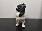 Miniature Ceramic Japanese Chin Black And White Puppy Dog Figure Figurine