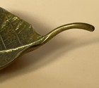 Vintage Virginia Metalcrafters Solid Cast Brass Leaf Trinket Dish Artist Signed
