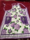 kitchen Apron 24 x31  Hydrangea Flower 100  Cotton With Two Pockets
