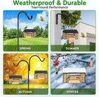 Wooden Bird Feeder For Outdoors Hanging Mount Large Capacity
