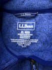 L l  Bean Sweater Fleece Jacket Womens Xl Blue Arctic Full Zip Pockets Warm