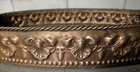 Vintage Large Solid Brass Heavy Decorated Tray 28 x 16    X 4    India 8 85 Lb