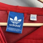 Vintage Adidas Trefoil Zippered Warm-up Sweatshirt Jacket Size L Red White 0039