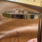 Silver-tone Rhinestone Link Bangle Bracelet