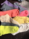 Women   s Assorted Solid Ankle Socks 6 Pairs One Size Cotton Blend Casual