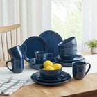 Mainstays Chiara 16-piece Stoneware Navy Dinnerware Set
