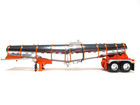 Dcp First Gear 1 64 Scale Polar Drop Center Tanker Chrome Orange Bands   Frame