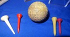 Gbd England Vintage Antique Golf Ball 4 Vintage Golf Tees Display Golf History