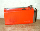 Vintage Philco Ford Solid State Orange Am fm Transistor Radio Model R-131bk
