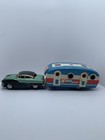 Vintage 1950 s Sss Tin  Friction Cadillac Sedan With House Trailer And   