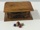 Vintage Dollhouse Miniature Coats   Clark s Thread Cabinet W  5 Spools 2 Drawers