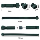 2-pack Flexible Downspout Extension 20-66in Each  10ft Total Green W  Connector