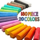 180 Pack Washable Sidewalk Chalk For Kid 20 Colors Non-toxic Jumbo Chalk  new 