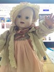 Antique Large Effabbee Plastic And Cloth Baby Doll old Clothing great Looking Fa