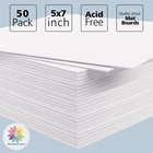 Mat Board Center 5x7 White Uncut Mat Boards  Pack Of 50