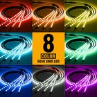 4 Pcs Rgb 48 Led Strip Neon Light Kit Under Car Tube Underglow Underbody System