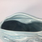 Vintage Stanford Pottery Teal Blue Bunny Rabbit Ceramic  Planter Pot