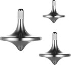 Stainless Steel Spinning Top   Exquisite Perfect Balance Well Made Metal Desk   