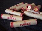 1974   original Bank Wrapped    Uncirculated Lincoln Cent Roll - Obw Penny s