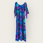 Made In Hawaii Vintage Hawaiian Kaftan Psychedelic Fabric Wizard Sleeves  Small