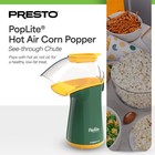 Presto Poplite Hot Air Corn Popper  Natural Quick Popcorn Maker  18 Cups  Green